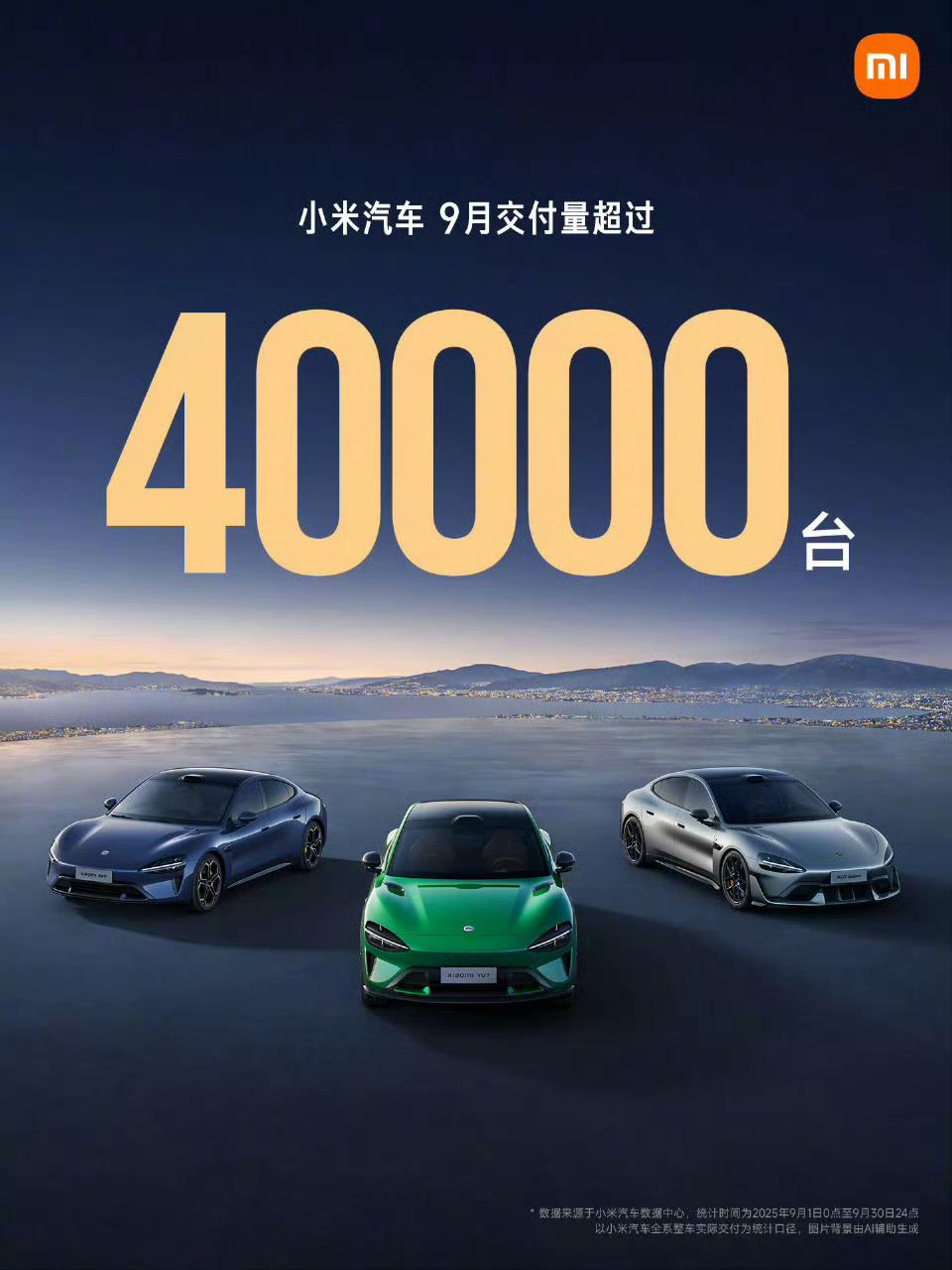 小鹏，小米，2025年9月销量都超过了4万辆。销量没啥可叨叨的。小鹏现在从MO