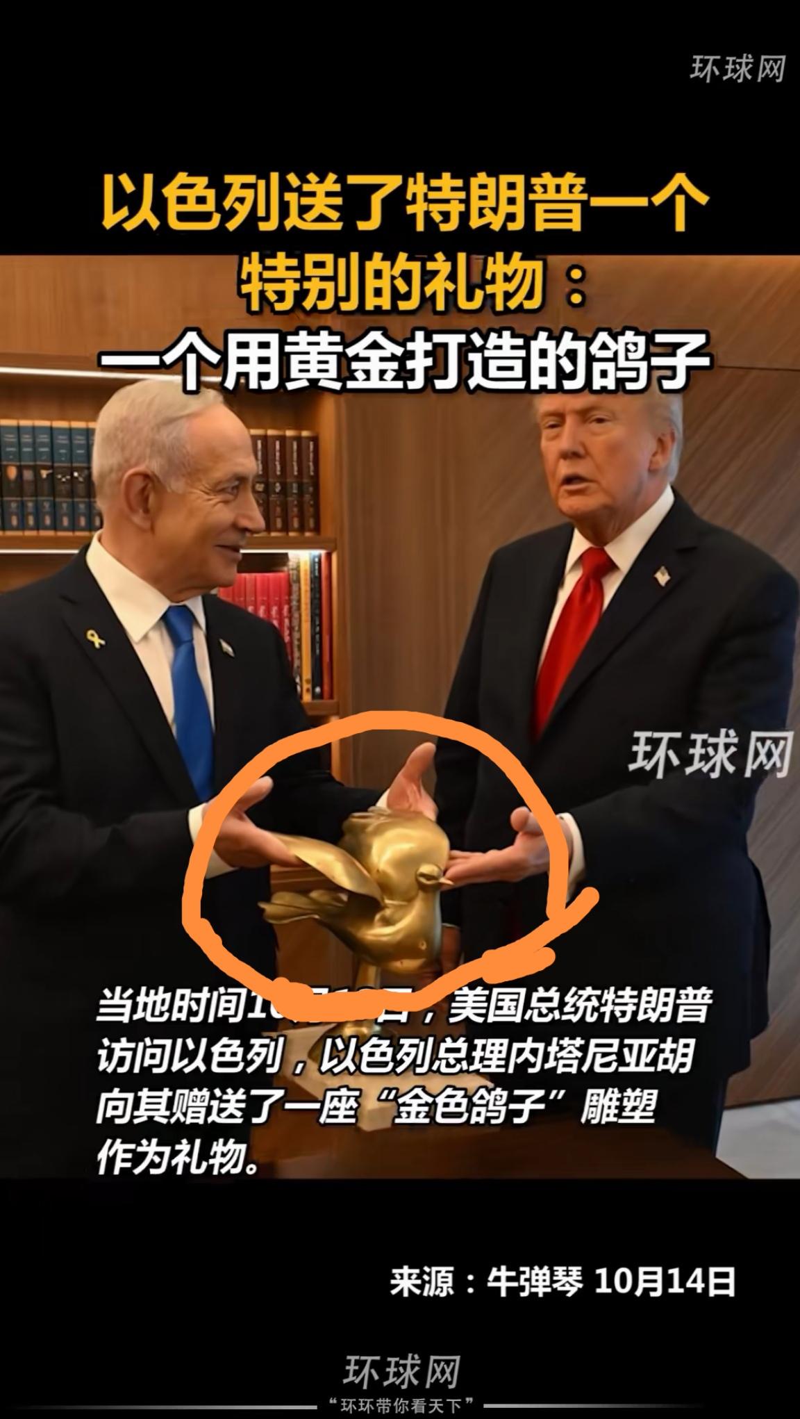 和平鸽🕊是什么颜色的？有人给出自己的答案：“金色的，还必须是纯金的。”