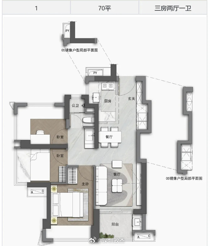 今晚深圳龙华大浪卓越新盘开盘：70㎡3房1卫，总价240-268万，单价3.4-