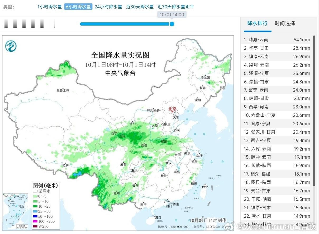 【降水】今天08-14时，系统性的降水主要出现在新疆北部、云南、西藏东部、青海东