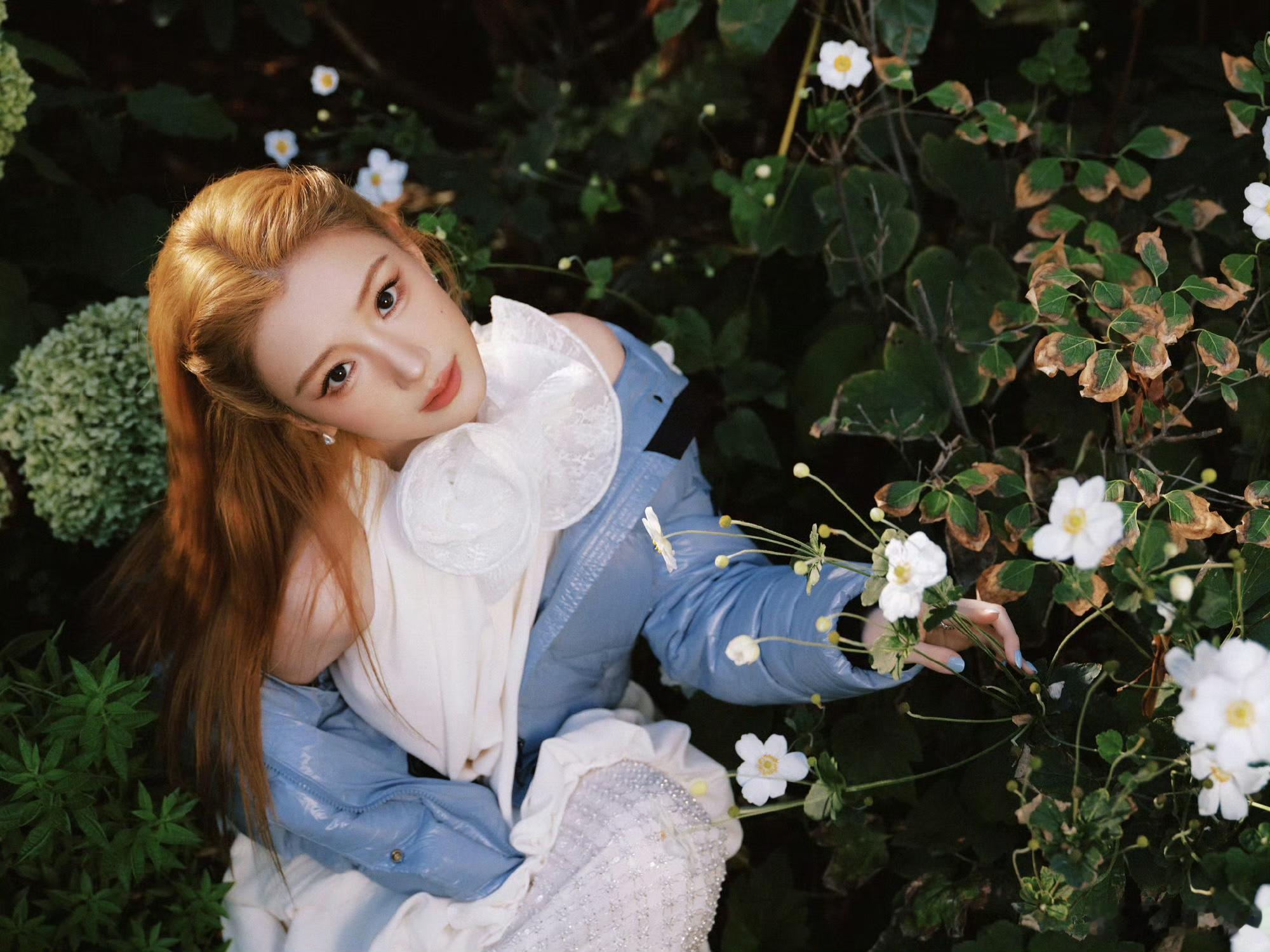 毛晓彤风格大变！金发玉女！美翻了！网友评论这是花园中的小猫咪吗！太可爱了！转角遇到咪！气质干净又很治