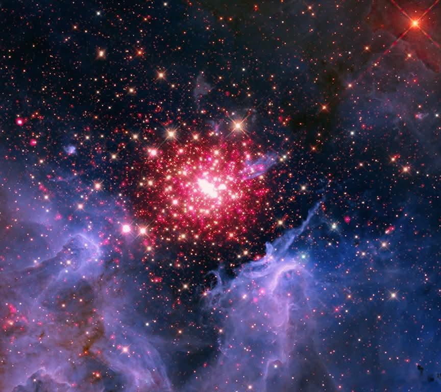 看啊，这宇宙中的动力之源：NGC3603在银河系深处，距离地球20,00