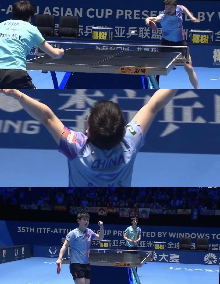 海南亚洲杯，孙颖莎赢了！激动！春节前最激动人心的节目。不愧世一世二，技术都那么