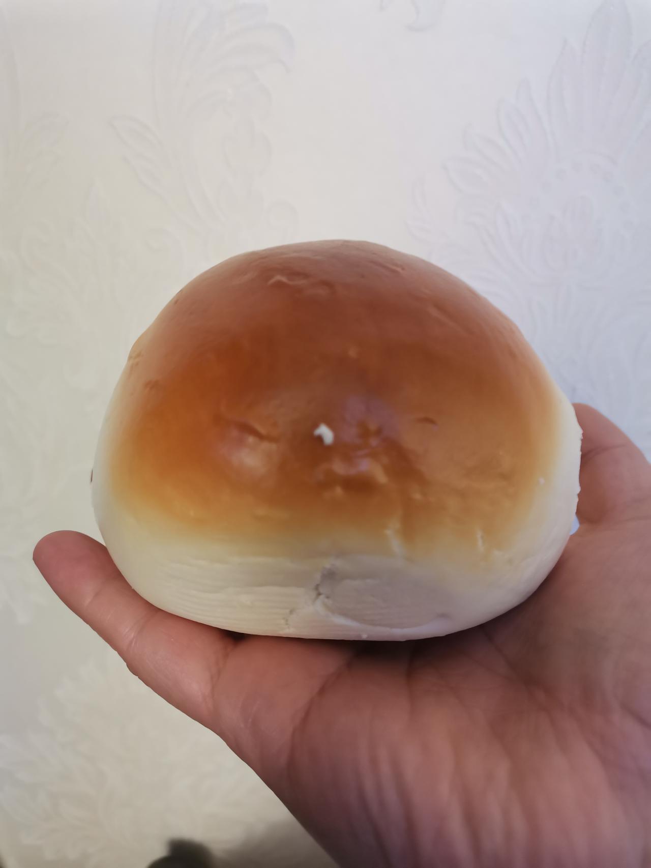 第一次买了北京著名的"宫门口"馒头，买了两种，一种正常馒头，一种叫"烤馒头"。