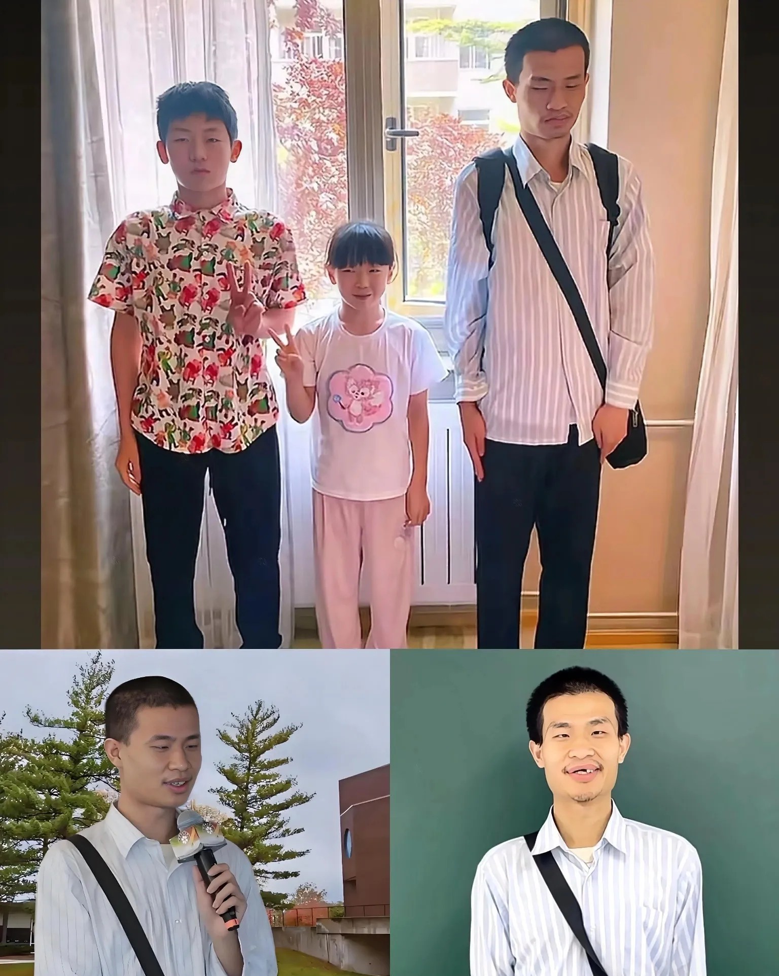 看到韦东奕和他外甥的合影，我直接笑喷[捂脸哭]韦神站得超板正，活脱脱像犯了错等着被