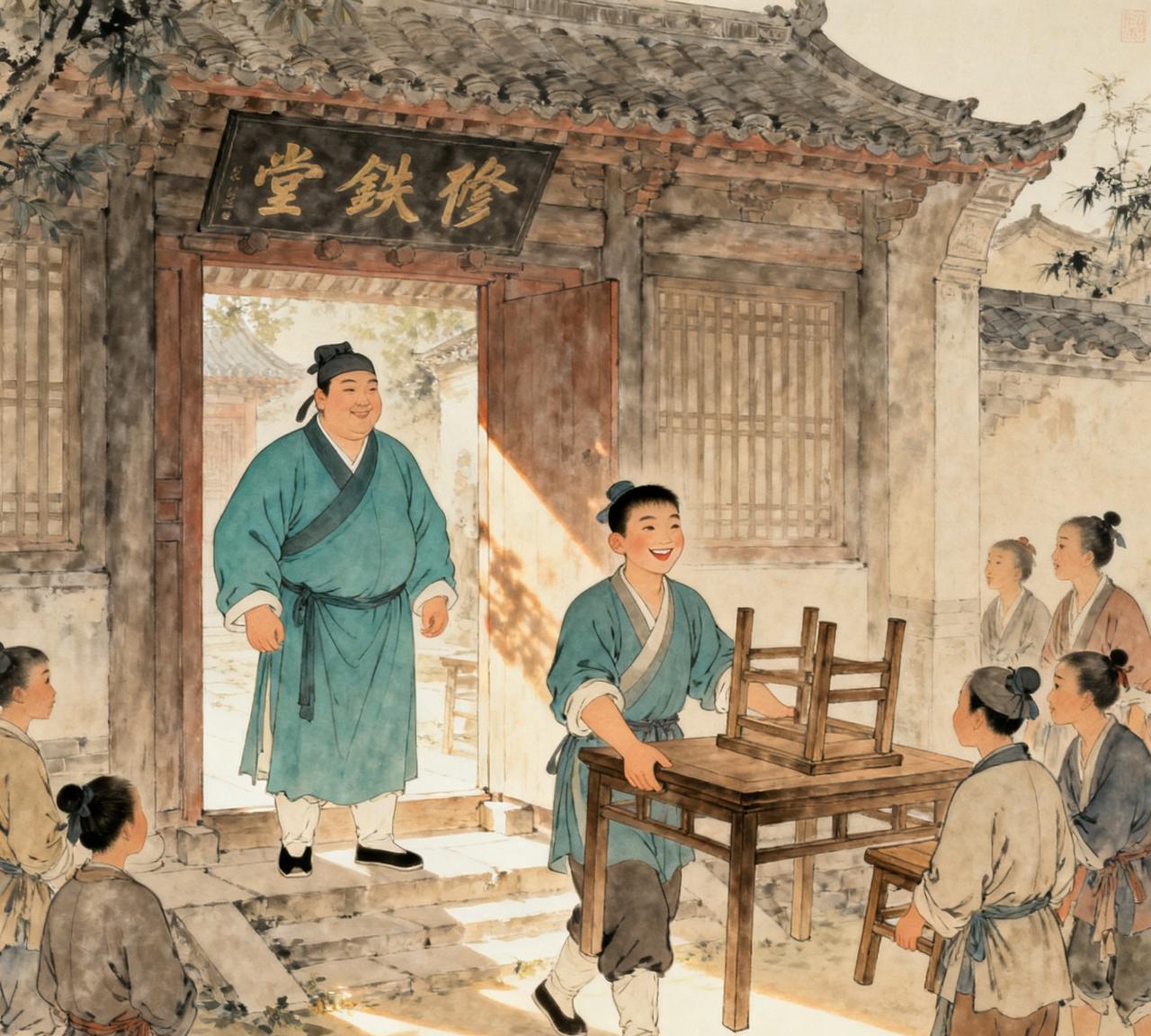 大宋年间，一个绰号叫“丁混子”的穷人，妻子生下一个男孩，他去私塾先生家里，求先生