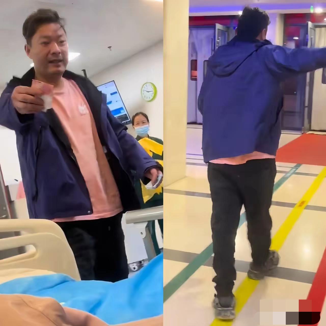 江苏宿迁，一位大哥醉酒挂点滴时，看到对面病床上一个小女孩也在挂点滴，大哥心疼小女