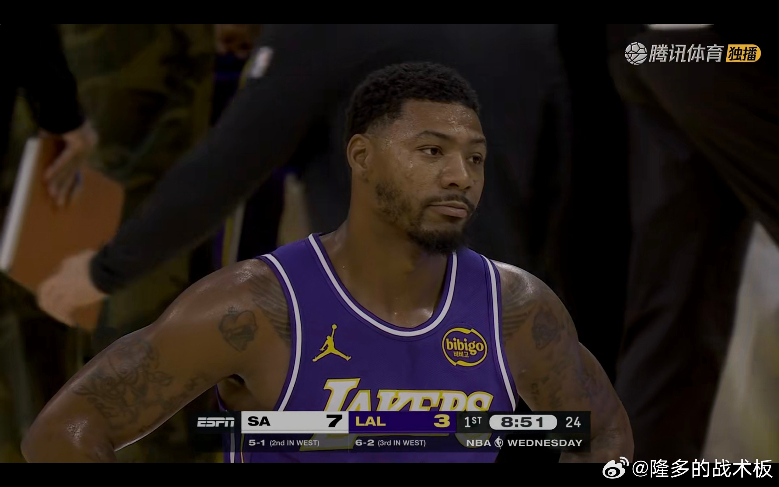 斯玛特还被升级了一级恶意犯规马刺vs湖人​​​