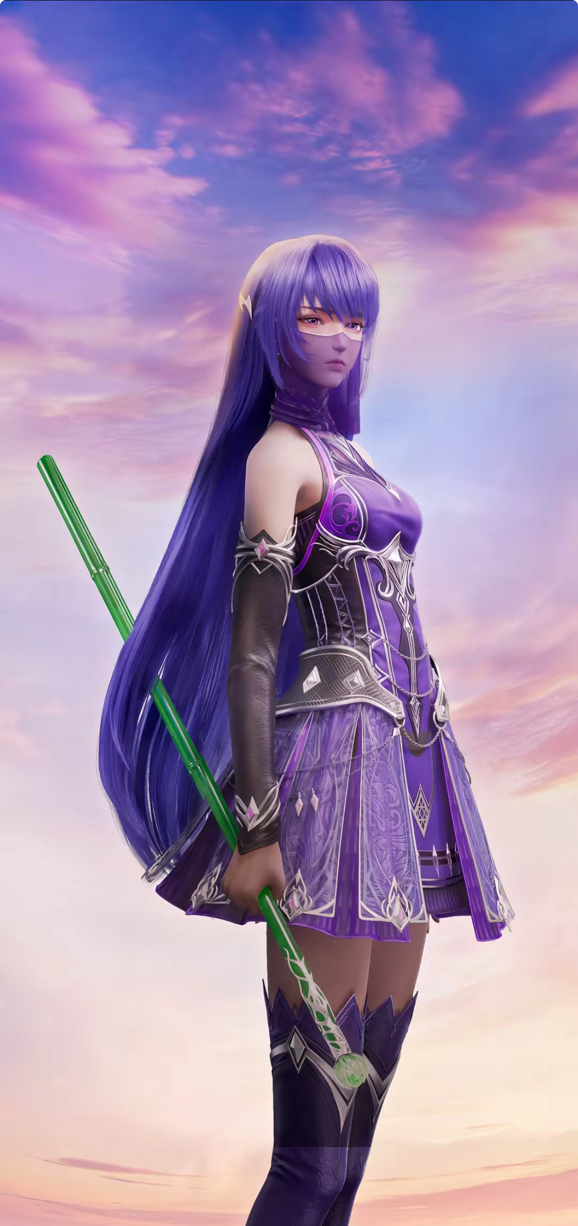 圣采儿高清壁纸，女神也太美了吧！[爱心]国漫次元星火计划圣采儿​​​