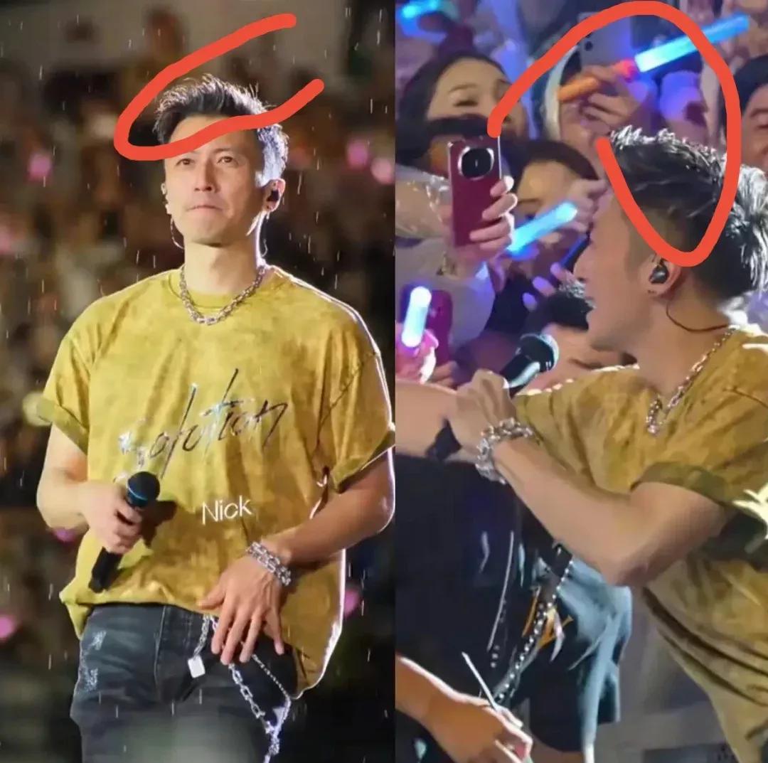 其他艺人来看看谢霆锋这就是典范谢霆锋近日开演唱会，结果天公不作美下起了雨，