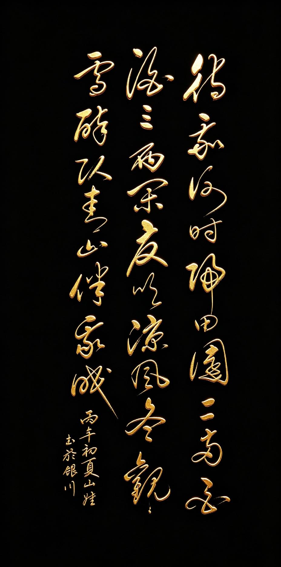 只用二十八字，写尽中国人一生所求的终极浪漫！这幅作品看似简单的诗词书写，墨韵里