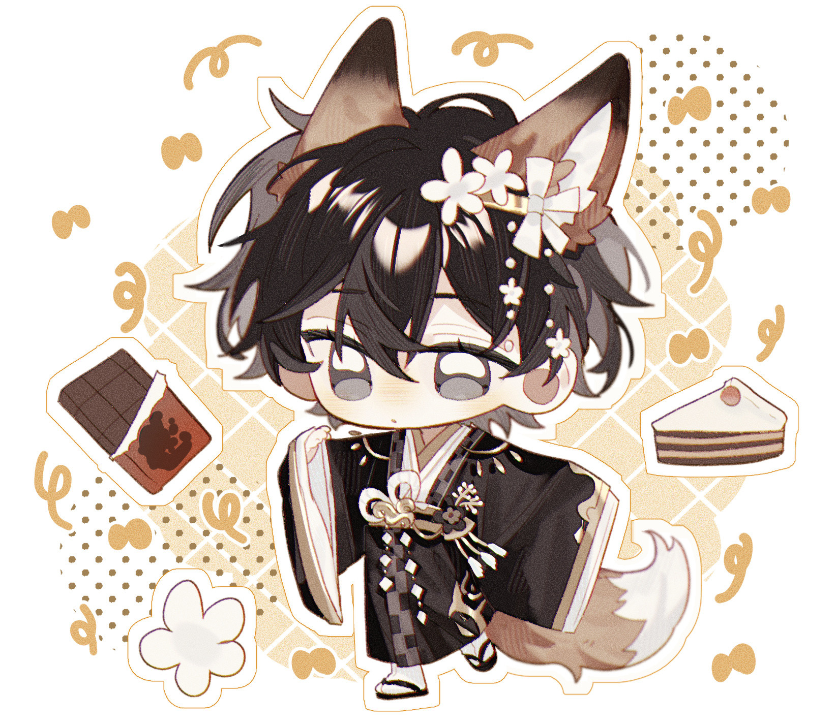 楚慈要来一口楚慈小蛋糕嘛🫶🏻私设狐塑小慈私人约稿除了自印二改其他随意🤲