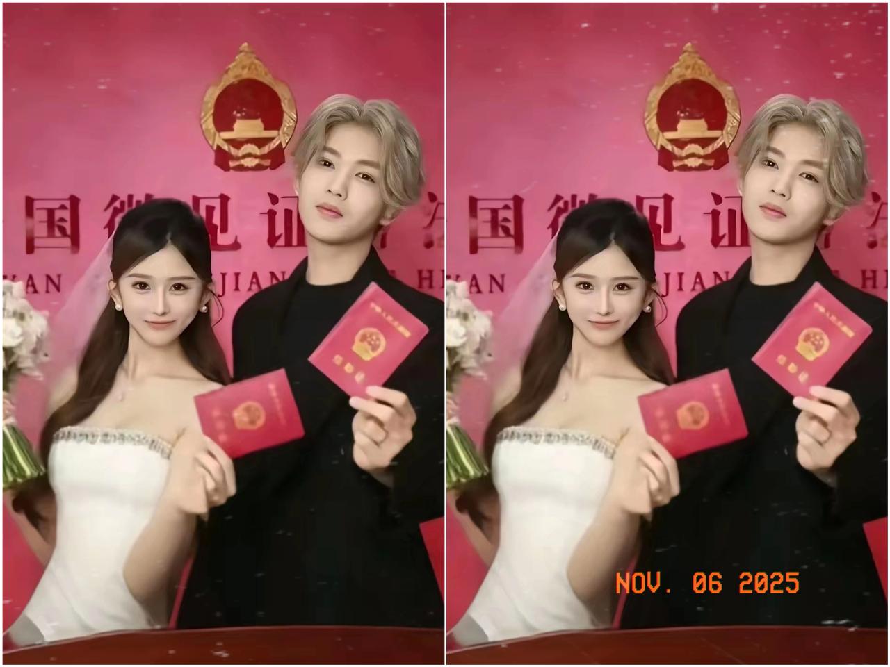 真的很突然，鹿哈今天突然官宣领证！​刚刚才知道，鹿哈在社交平台晒出了领结婚证视