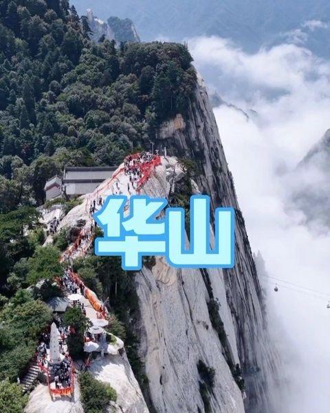 华山剑指苍穹！敢来挑战你的胆量吗？📍地址：陕西省渭南市华阴市华山镇集灵路与华