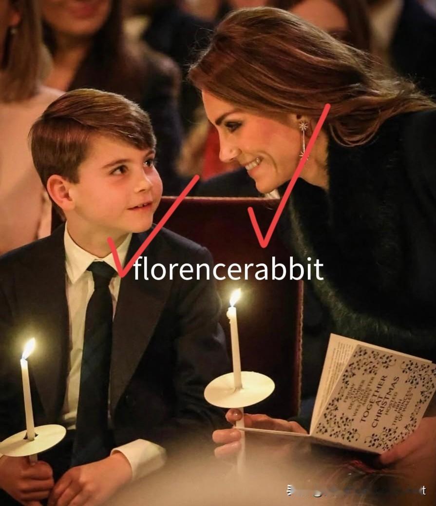 换牙的小路易满脸爱意地看着妈妈❗️今晚的“表情包”果真没让王室粉丝们失望，他时而