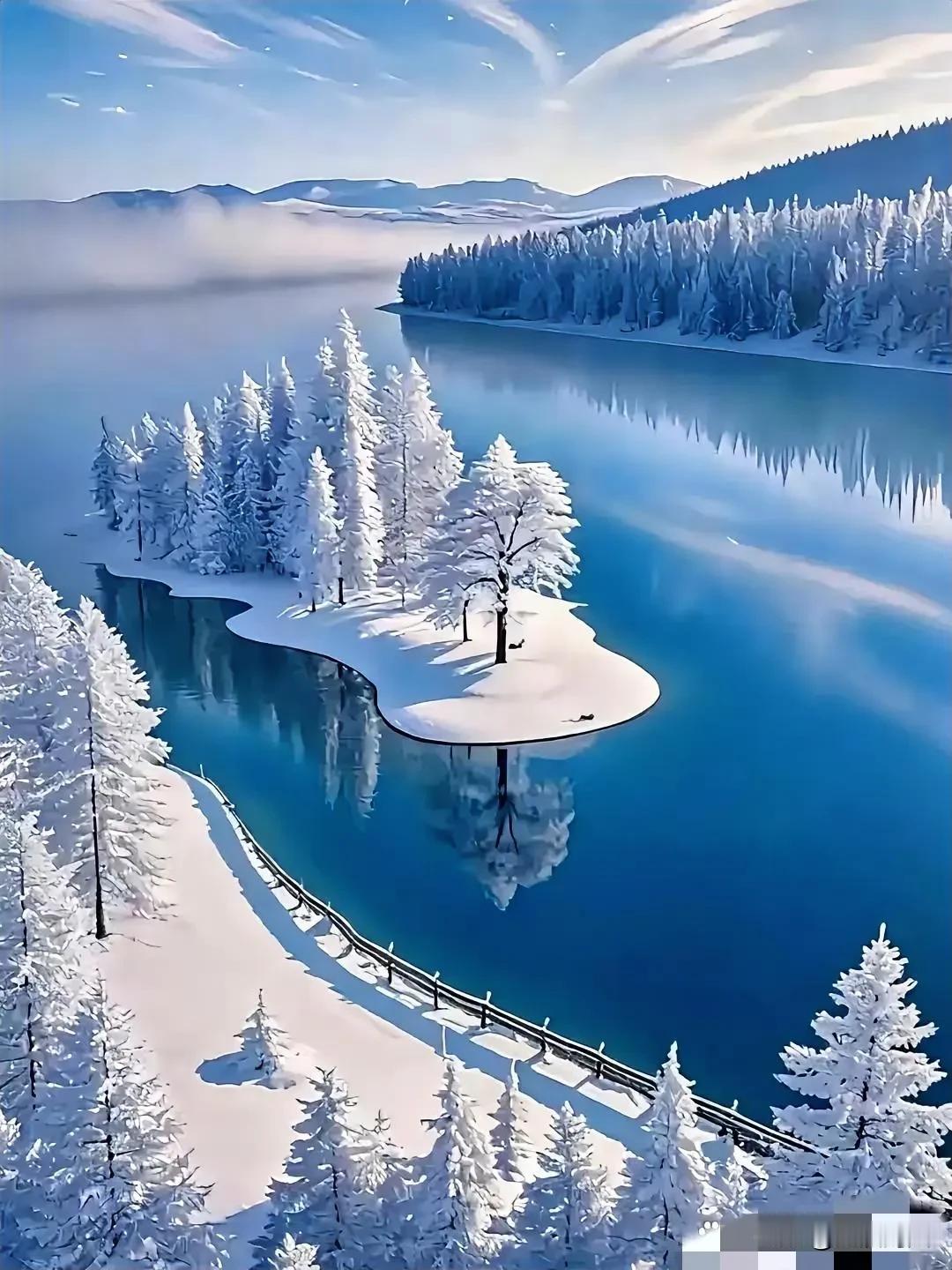 这雪景美得宛如童话世界一般！冰雪过后的雪景雪景照片雪景美照梦幻雪景照