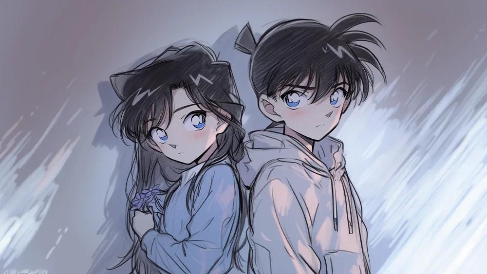 新一＆小兰｜情侣壁纸05cr：清风壁纸名侦探柯南工藤新一毛利兰​​​