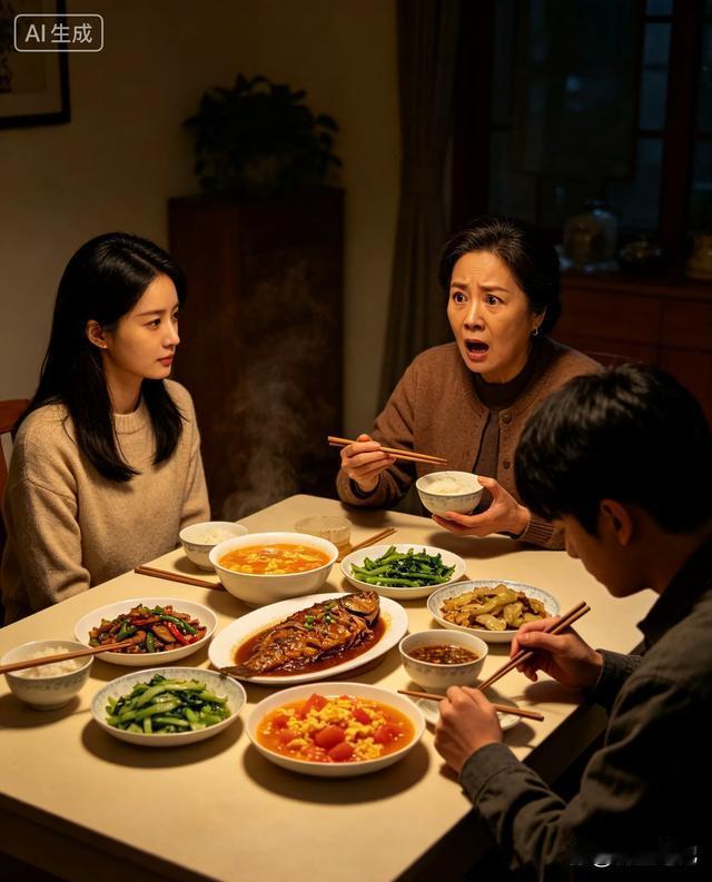 昨晚儿子带谈了三年的女朋友回家吃饭，我忙活大半天做了红烧鱼、炖排骨，菜还冒着热气