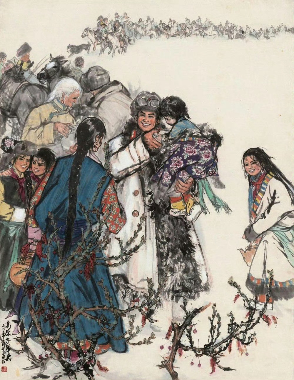 黄胄笔下的人物，炽热的情感、奔放的线条！黄胄（1925.3—1997.4.23）