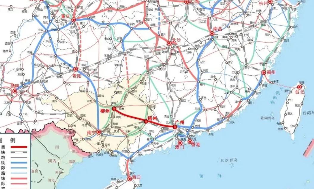 7月16日，柳广铁路梧州至桂粤省界段可行性研究服务中标候选人公示发了——中铁二院