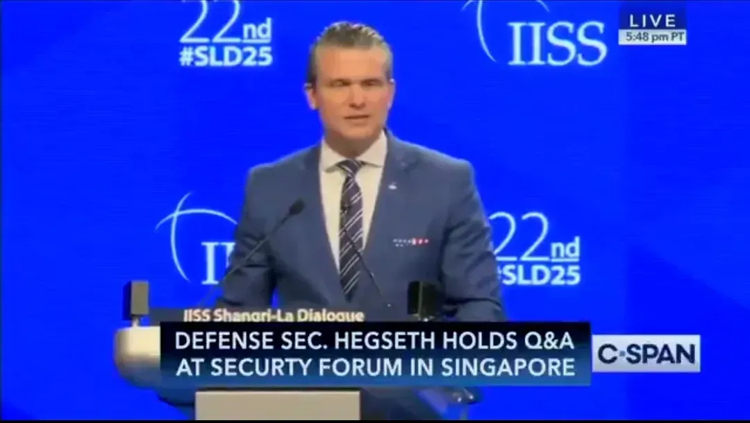 美国防长赫格塞思6月24日在美国国会听证会上声称：中国被视为逐步加剧的安全挑战