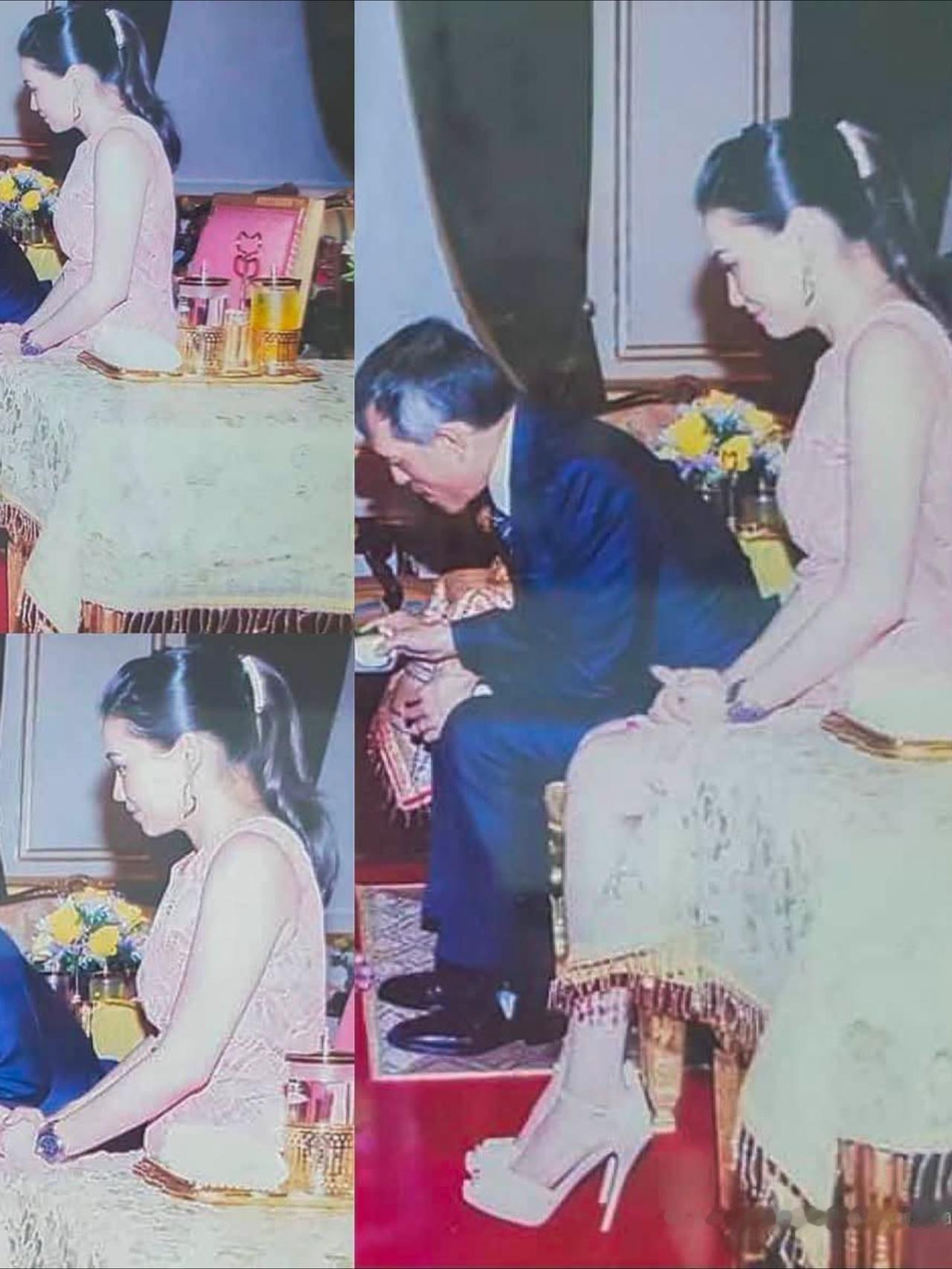 苏提达刚入宫时好青涩，仙气飘飘宛如少女苏提达当年还没戴上凤冠呢，就敢站泰王身边