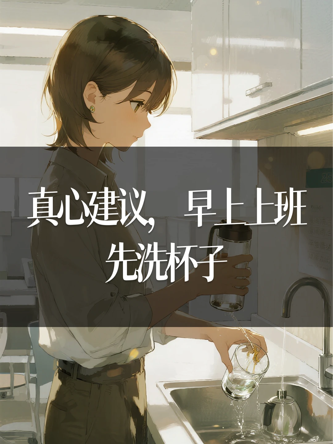 真心建议，早上上班先洗杯子