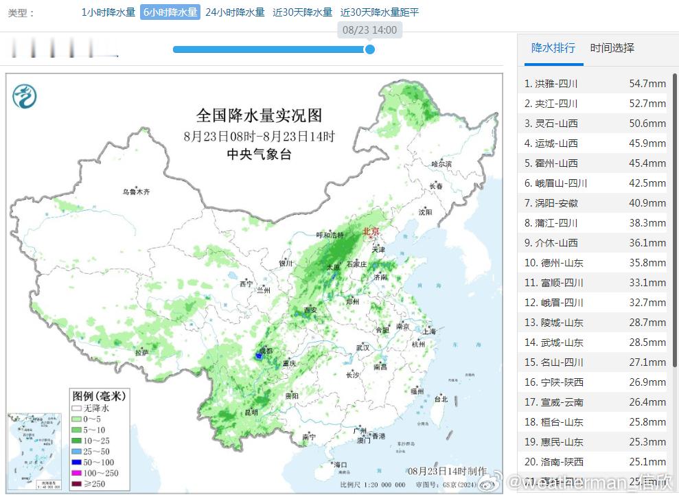 【强降雨和强对流】今天08-14时，降雨主要分为三块，西南地区因为季风气流影响；