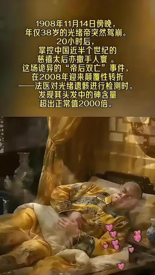 这对“母子”生前势同水火，死后却只隔一天，成为清史最大的疑案之一。光绪之死：2008年才真相大白。专