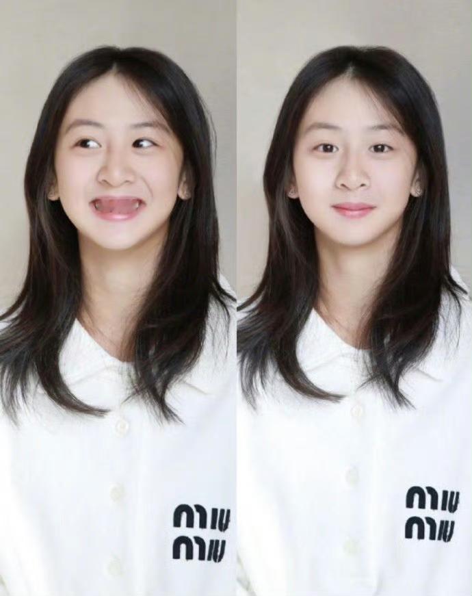 森碟与小S二女儿差不多大，然而一个是正常的少女穿着，另一个却打扮的非常成熟​