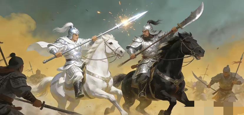 赵云学艺时，师父童渊对他说：“遇见颜良、文丑要小心，这两人武艺不在你之下。”赵云