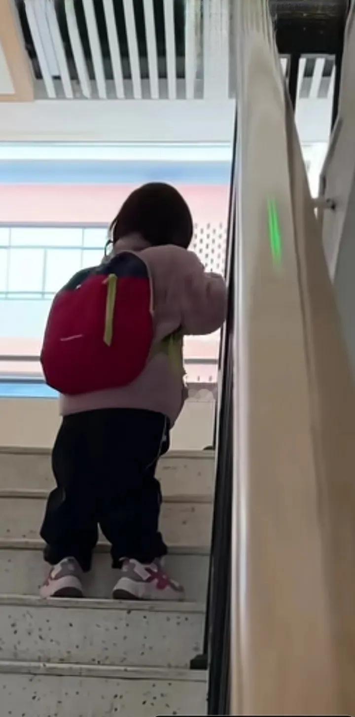 太扎心啦！！！！！！看哭了，夫妻离婚三个月，妻子偷偷去看女儿上学，一个小小的身