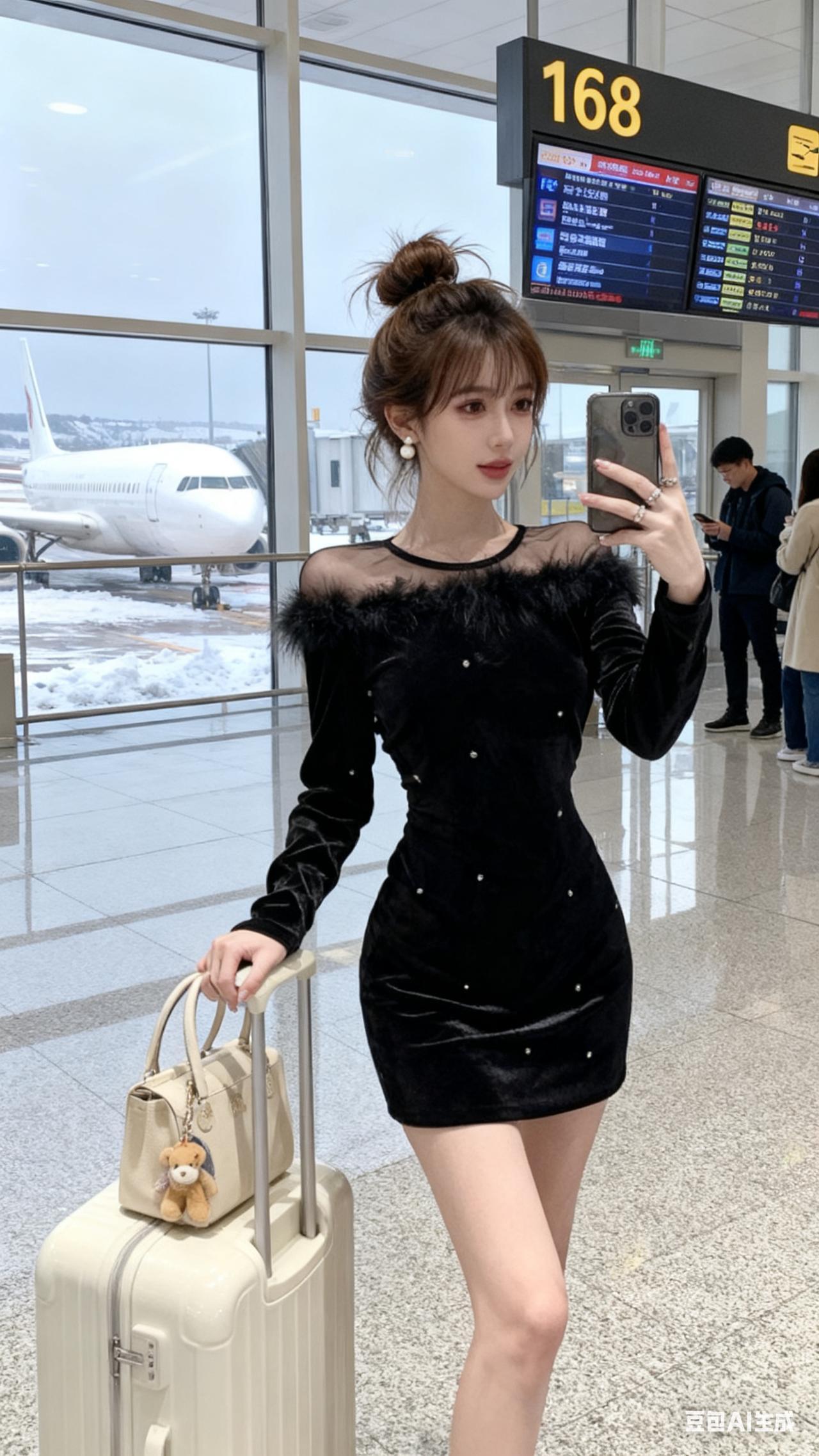 辣妹穿搭黑色连衣裙时髦穿搭我又心动了连衣裙穿搭