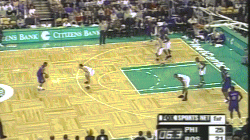 艾弗森比较罕见的一次过人。脚踝终结者训练营​​​