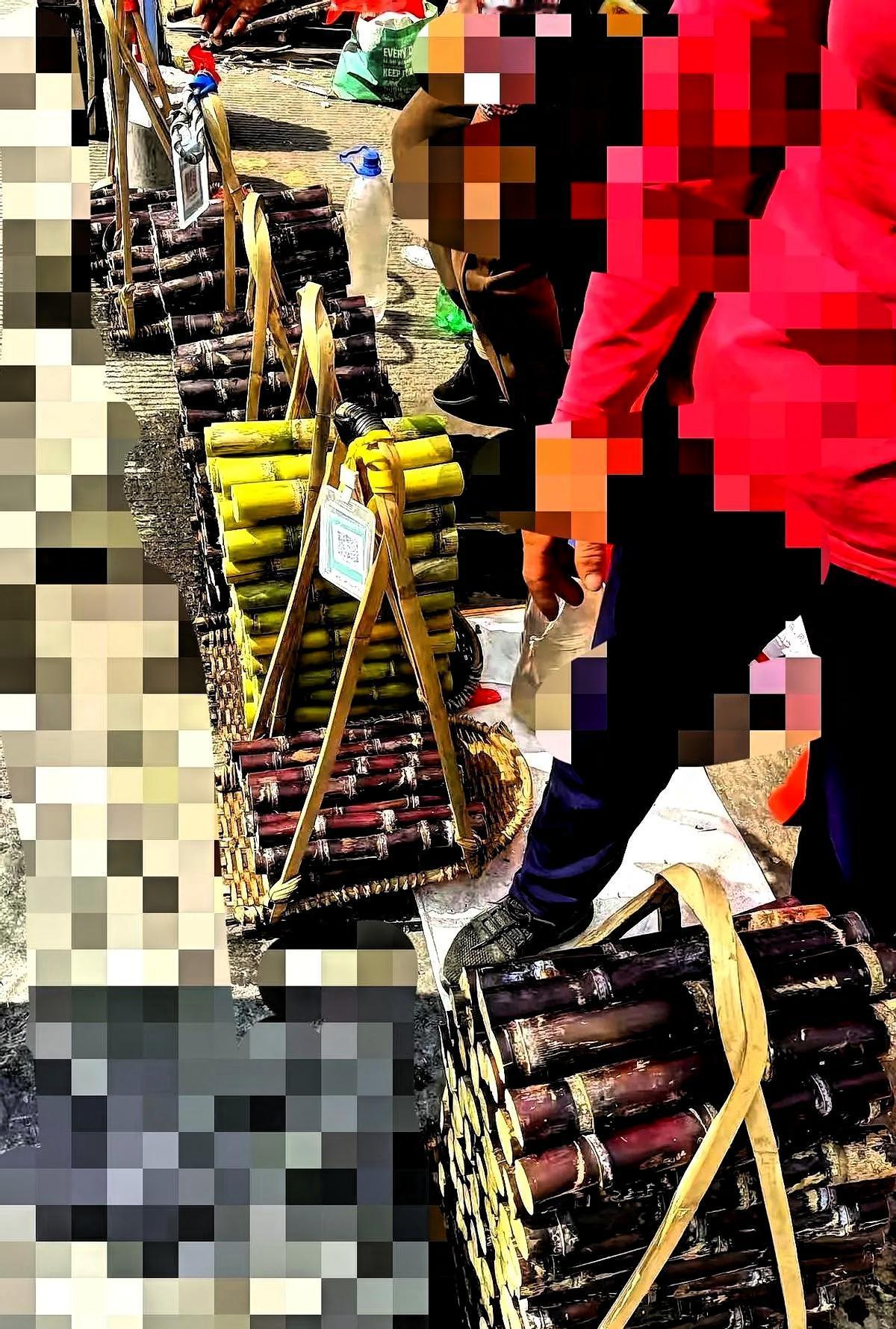 佛山祖庙路口那位卖甘蔗的大爷火了,原因不是他家甘蔗有多稀缺,就凭切甘蔗的一个小想