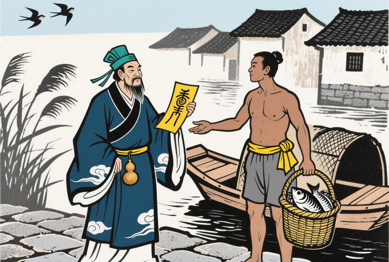 宋代有个人，经常到山里从樵夫手上花一百钱买柴火，然后又到县城里以五十文卖给别人，