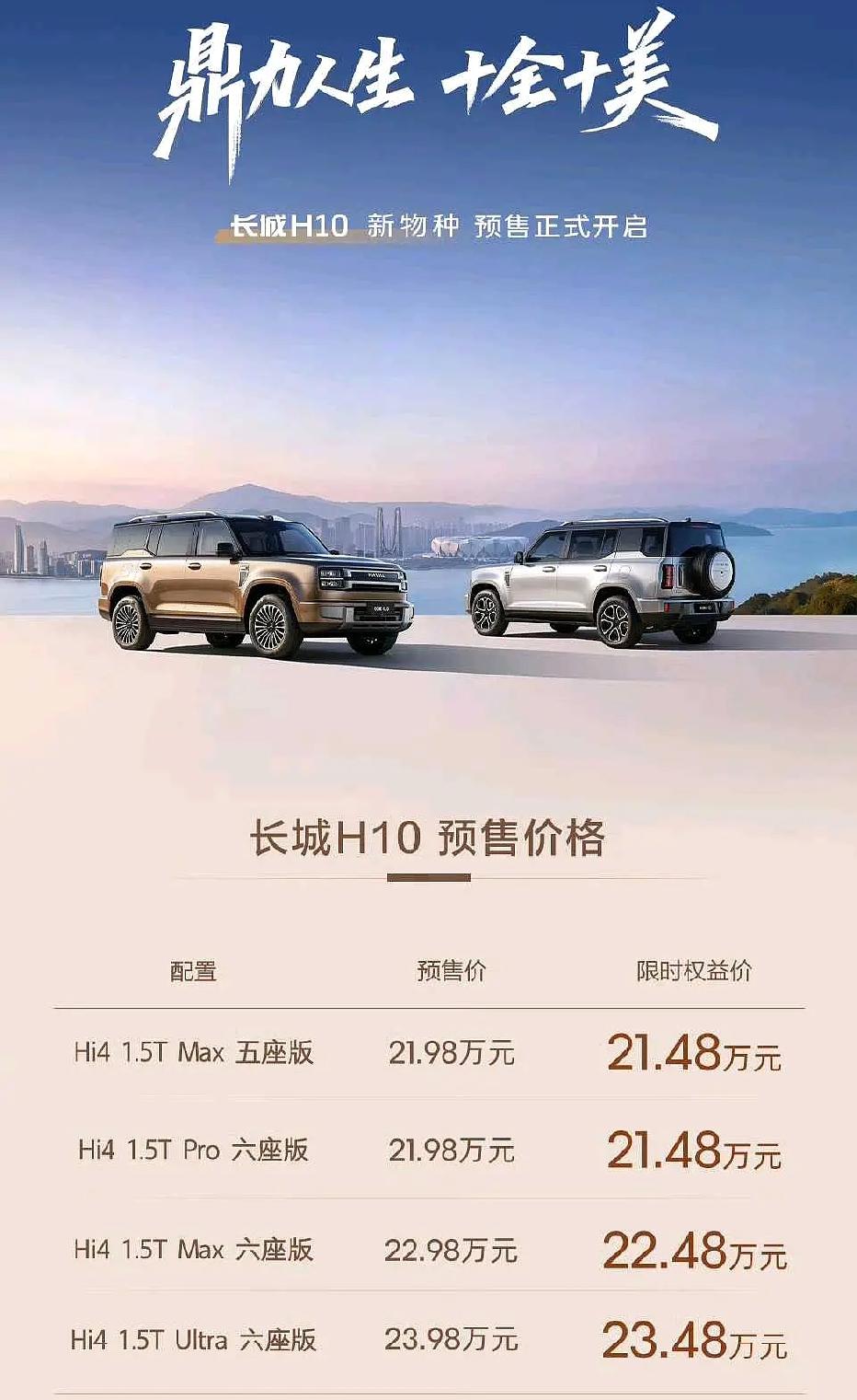 一句不提钛7，处处针对钛7，长城H10离谱啊，一个5米3的大车，200km纯电，