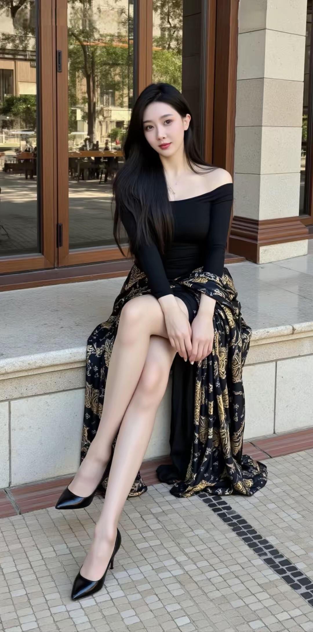 优雅黑裙，都市风范，尽显女性魅力