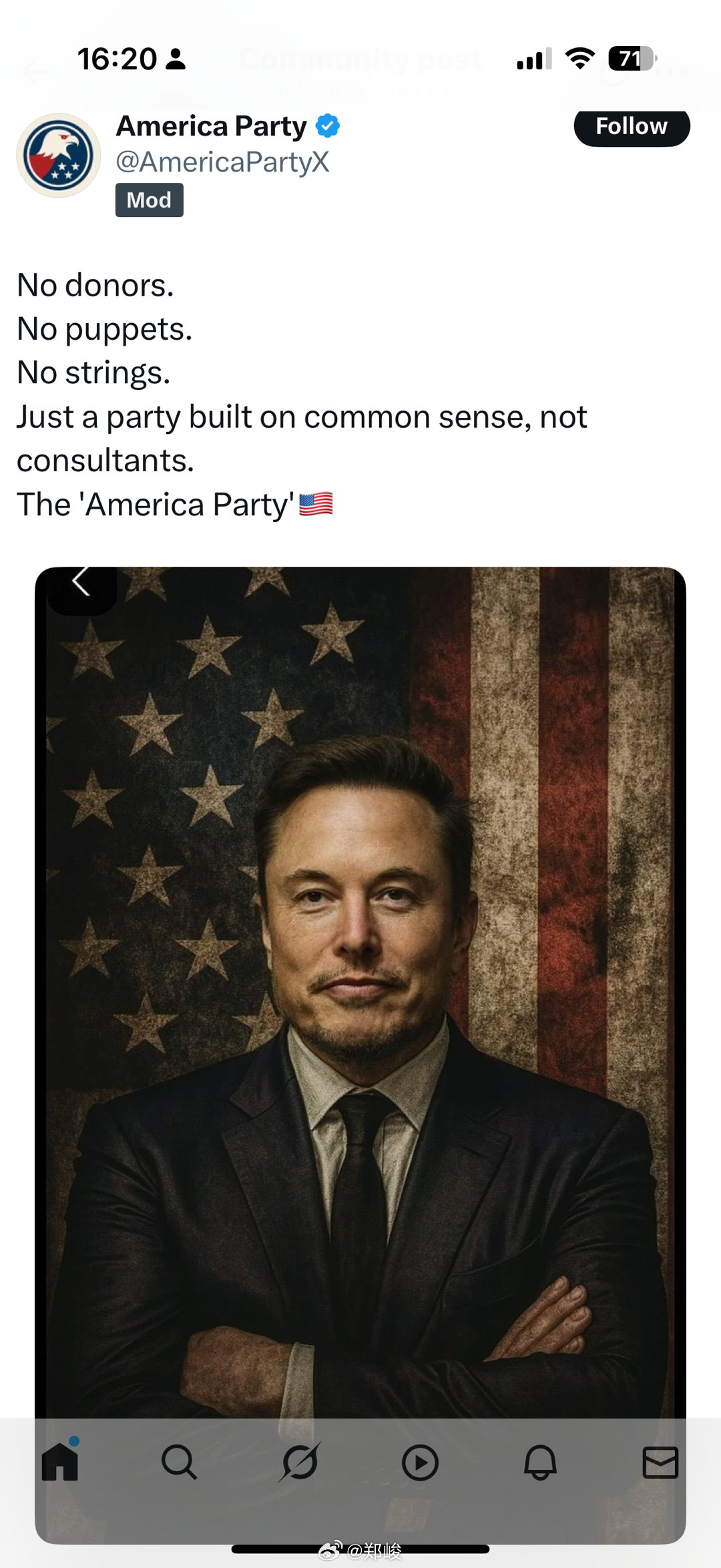 这个人设[捂脸哭]除非马总自己出来选（那就要放弃特斯拉、spacex和xai，他又