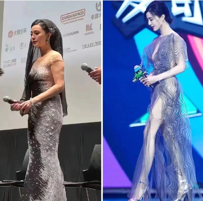 你不仔细看还真认不出这是一个人据说她现在在马来西亚混得不错，现在穿着马来