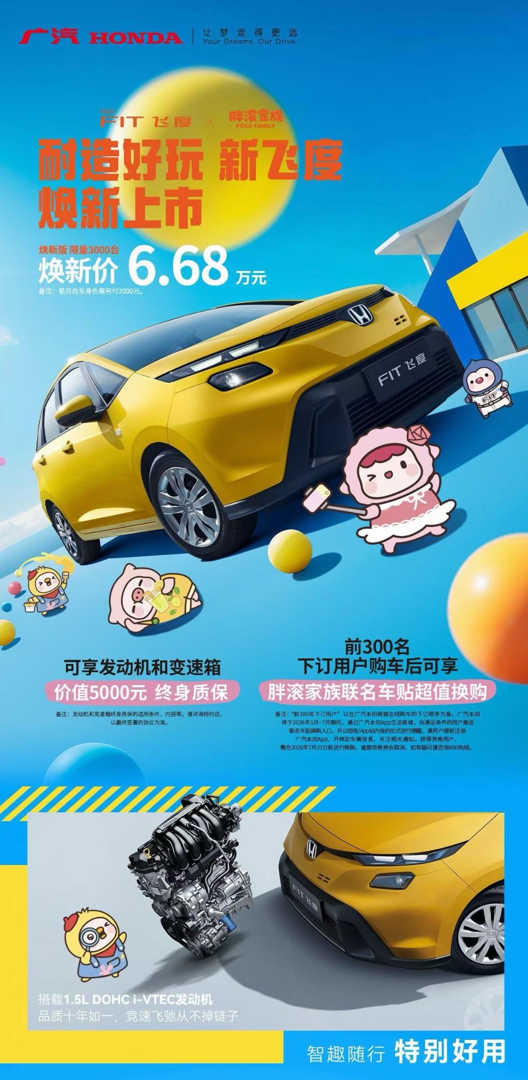 6.68万全新飞度开回家[狗头]