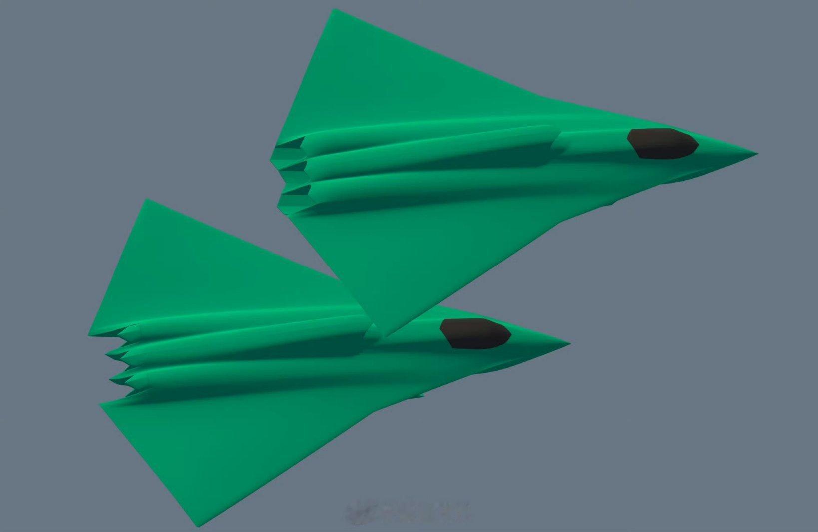 南六一、二号原型机CG对比图[墨镜]图源见水印烽火问鼎计划中国六代机首飞​​​