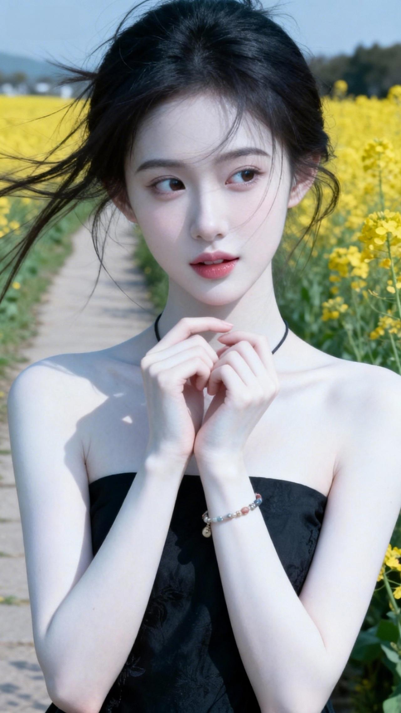 清新自然的小美女，微微一笑便惊艳了时光，完美的脸庞和身材，每一寸肌肤透出青春的气