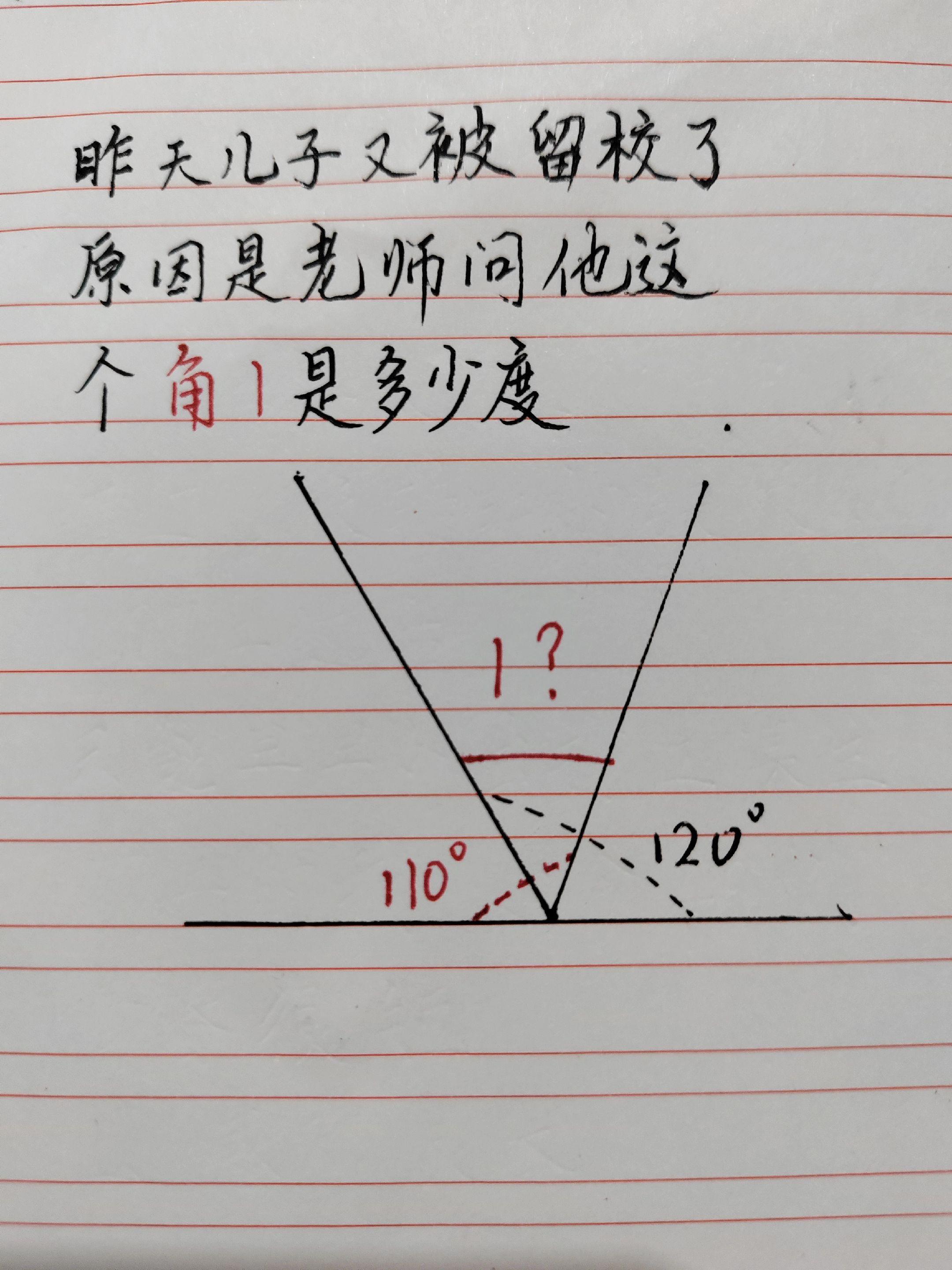 数学题 几何角度计算 小学数学题 家长辅导作业崩溃瞬间 亲子教育趣事