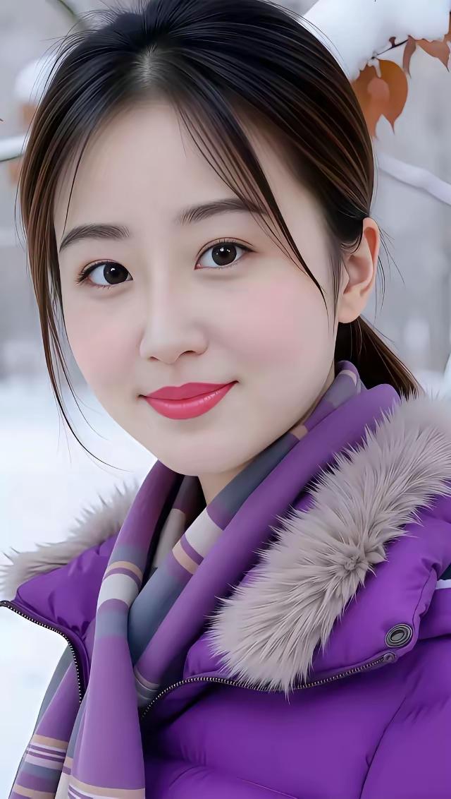 冬日暖阳下，甜美笑容绽放