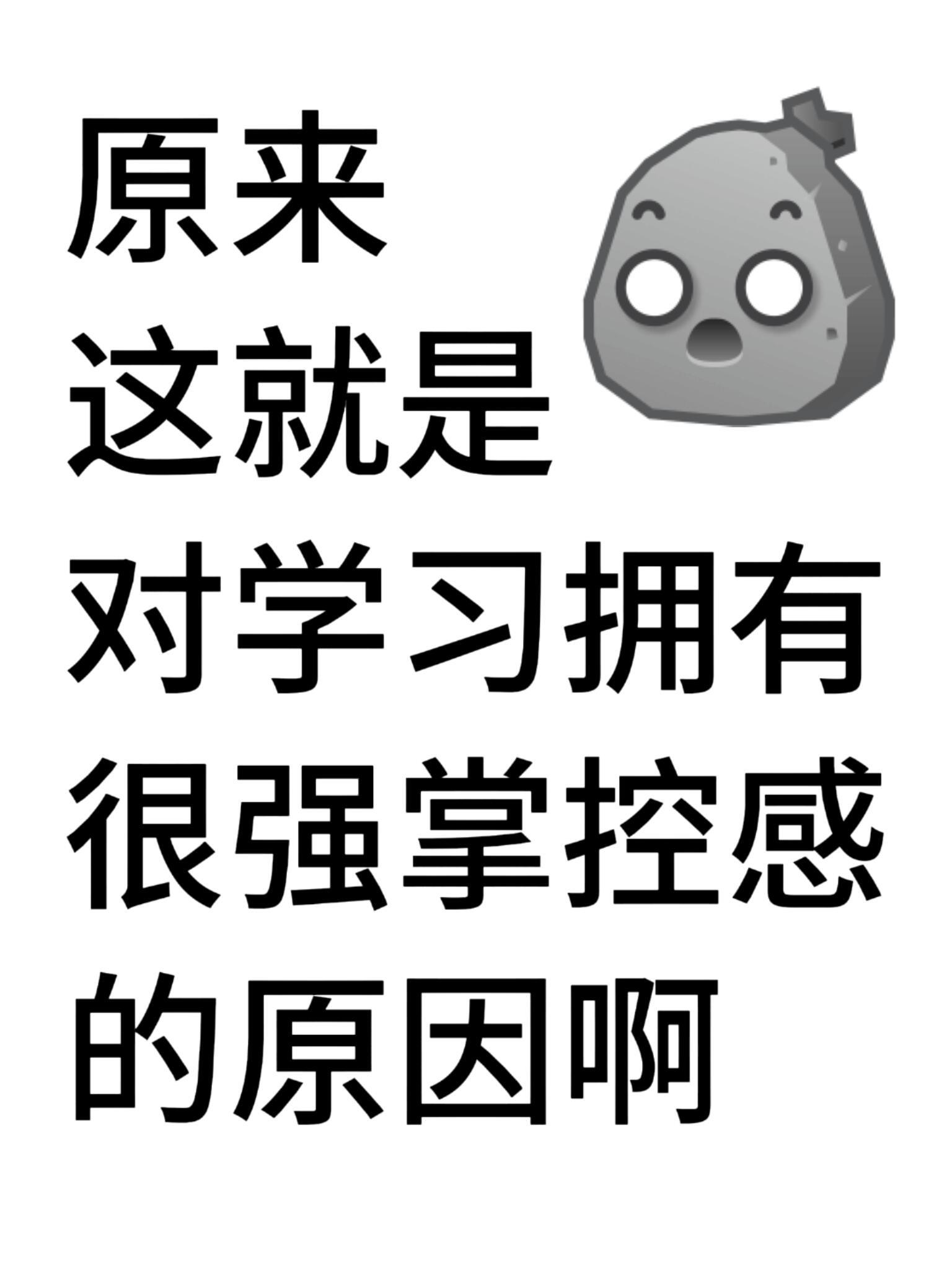 原来这就是对学习拥有很强大掌控感的原因啊