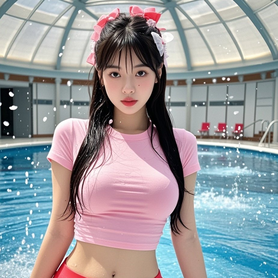 性感女神水中回眸，泳装写真尽显火辣风情