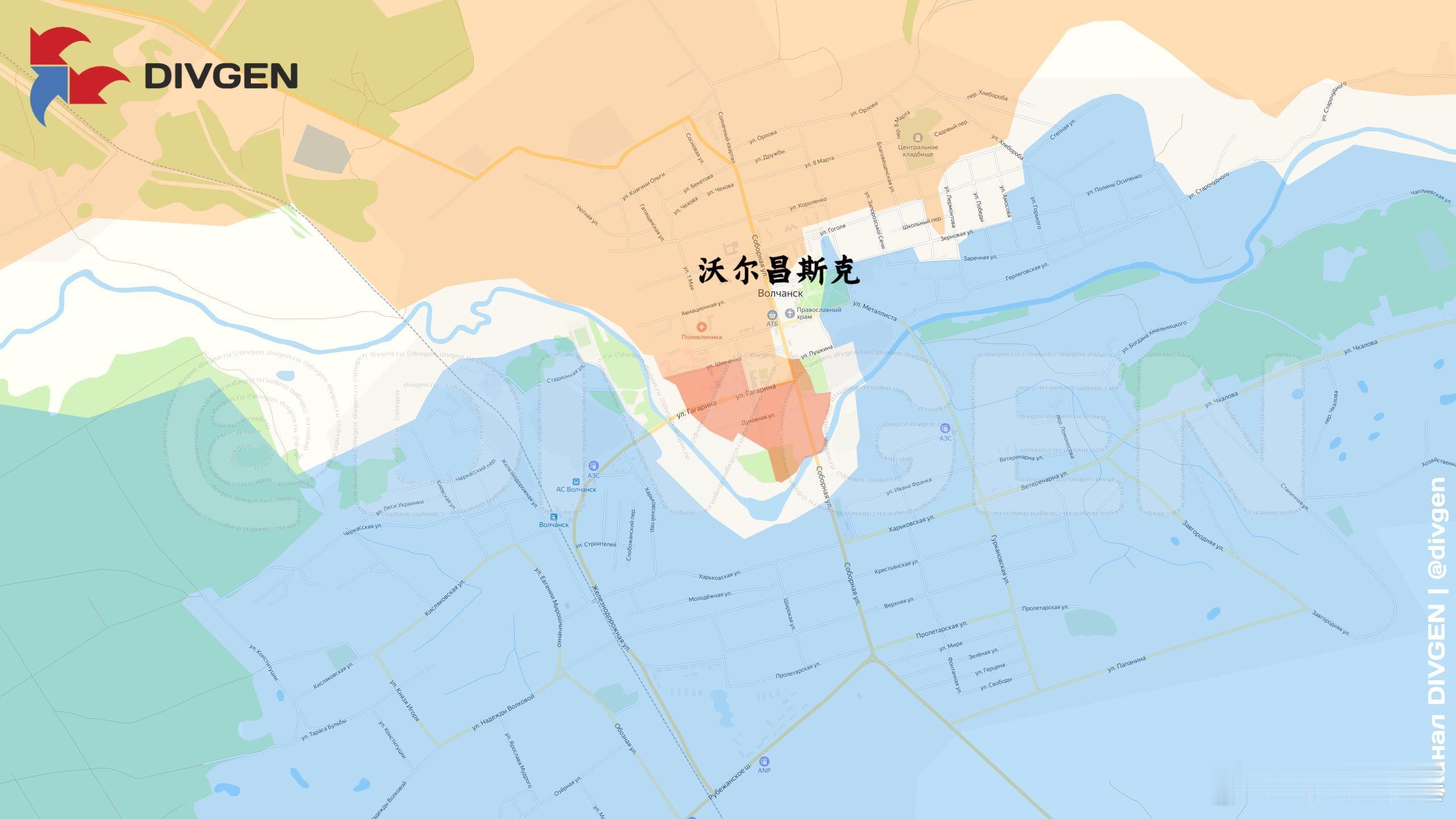 俄军再次控制了沃尔昌斯克机械厂……来源：DIVGEN🚩КартаСВО俄