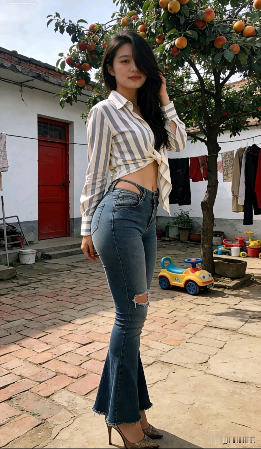 农村小院，生活安逸啊。拍张照片纪念一下。