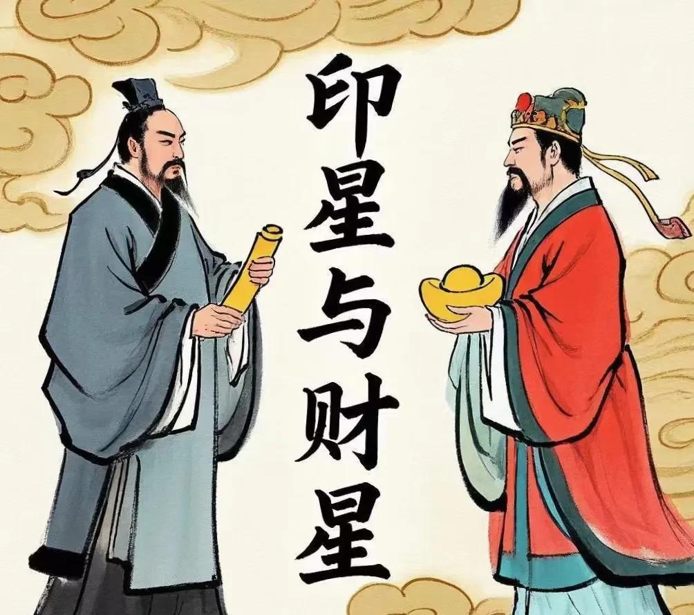 印星与财星的“相爱相杀”核心口诀“印逢财而罢职，财逢印以迁官”——印星代表
